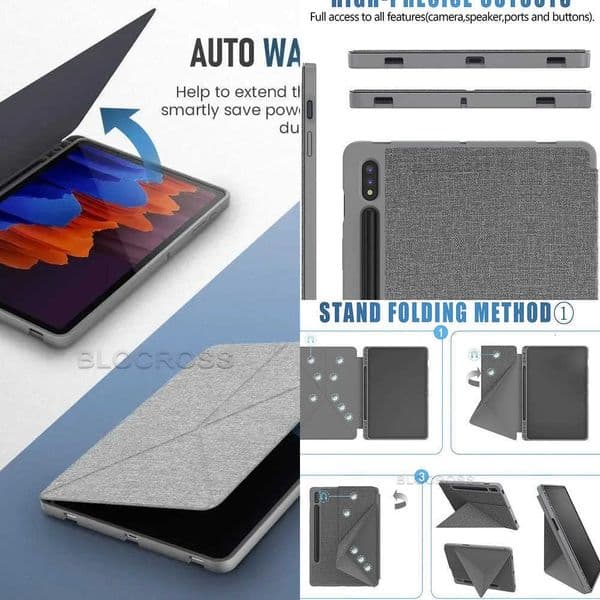 Multi-fold Case for Samsung Galaxy Tab S7Plus 124 T970 S7FE T730 S8Plus X800 Smart Stand Cover For Tab S7 S8 11 T870/X700 X260529