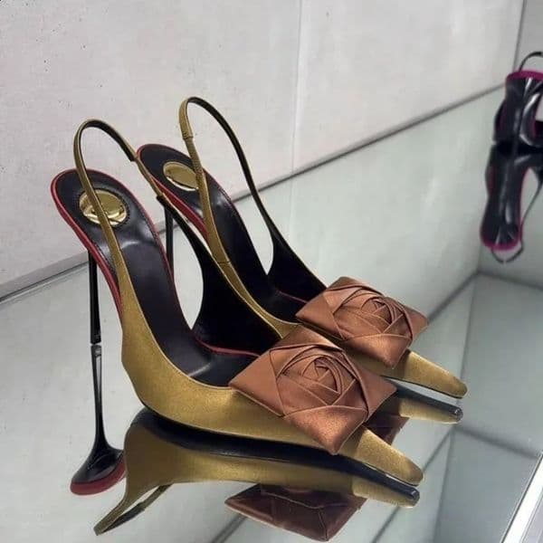 Womens Summer Slim Fit High-heeled Sandals Fashionable Fashion Show Pointed Party Wedding 34-43 Womens Large Sandals 260529