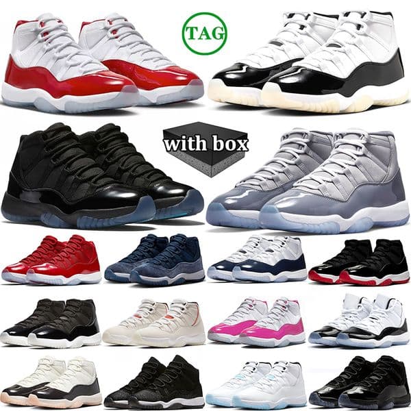 basketball shoes 11s gamma blue 11 mens trainers Cherry Cool Grey Bred High Low Cement designer sneakers women concord