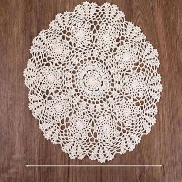 Cute 40CM American Country Style 48g Handmade Crochet Placemat Tablecloth Dream Catcher Core
