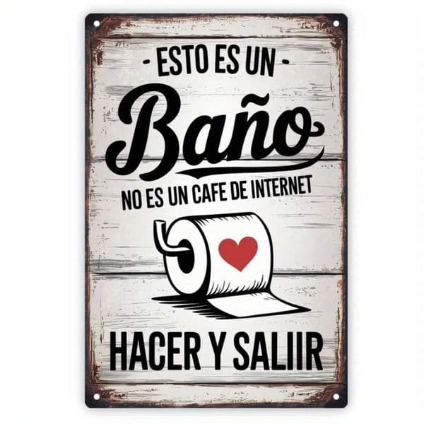 1pc Metal Sign in a Spanish Style - a Rustic Vintage Iron Wall Decoration with an Vintage Look C260529