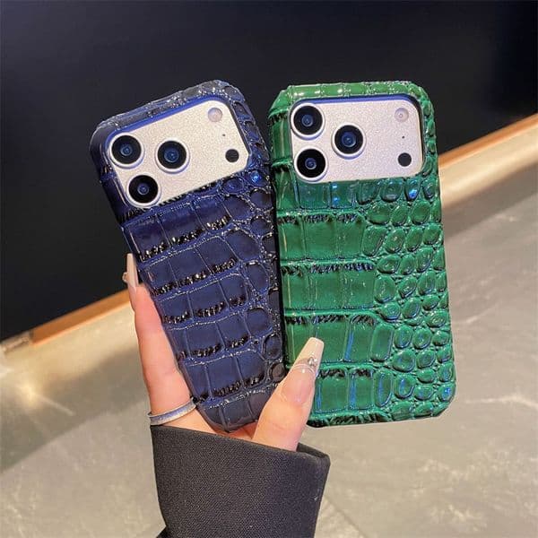 Highlight crocodile pattern is suitable for Apple 17 Promax leather phone case, iPhone 16 Pro case, 11 for ladies, 14 Pro