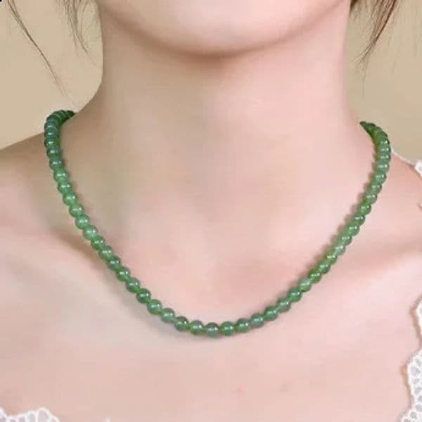 Natural Myanmar Jadeite Grade A Burma Jade Choker Necklace Women Elegant Gift Jewelry Green Burmese Jade Round Beads Necklaces 260528