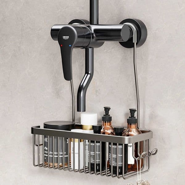 Convenient Toilet Shower Rack with No Drilling Installation Bathroom Storage Basket for Shower Room and Bath ProductsR260529