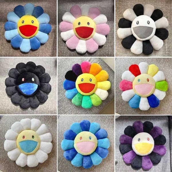 wer Pillow Japan Rainbow Daisy Flower Plush perfume Toy Baby Kids cologne Floor Play Mat Seat Cushion Sofa Home Car Decor Free Shipping 1011