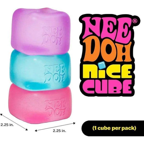 Schylling Needoh Nice Fidget Cube Stress Relief Anxiety Sensory Tool for Focus ADHD & Calming Office Desk Gadget 26Li0529