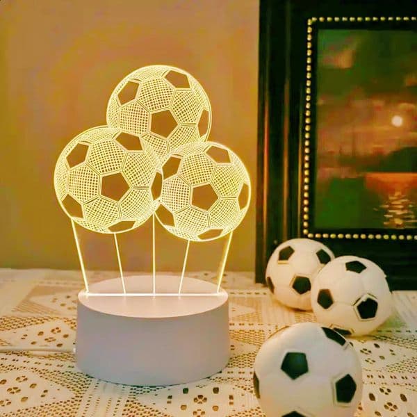 3D football sports night light USB plug bedroom bedside creative desk lamp sports enthusiast gift decoration night light 260529