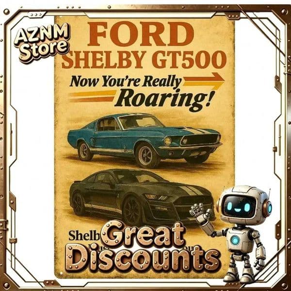 Shelby GT500 Ford Mustang Tin Sign Metal Wall Art 20x30cm Garage Home Decor Rustic Retro Collectible Poster C2605291