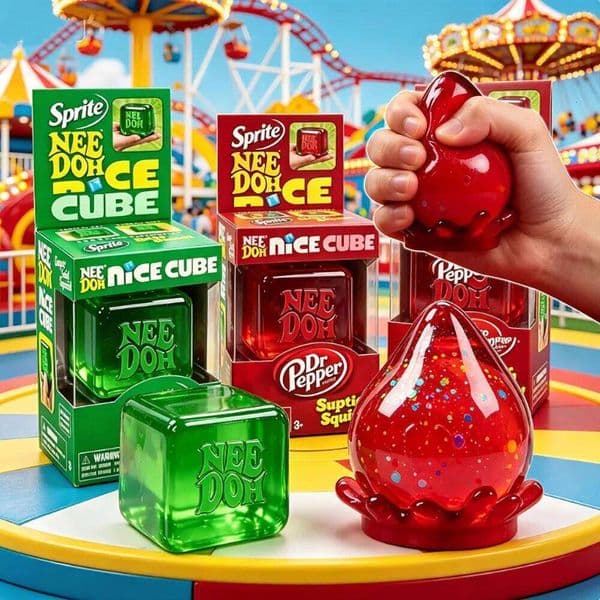 Schylling Needoh Nice Sensory Squeezing blind box Cube Stress Relief Release Toy for Pinching and Playing Gifts W260529