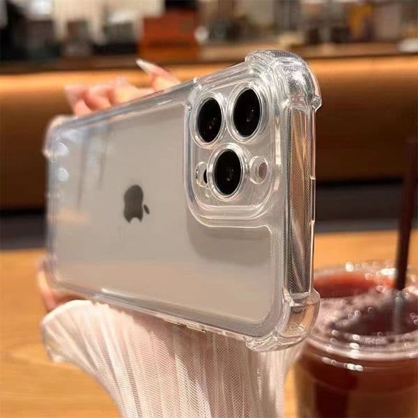 High-quality 1.8mm thick four-corner anti-drop iPhone 17 phone case suitable for Apple 16 Pro Max 14 protective cover