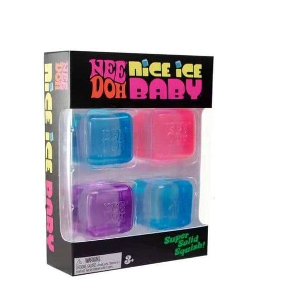 Needoh ice cube shaped sensory super solid pressure squeezing toy, adult anxiety relief, relaxation W260529