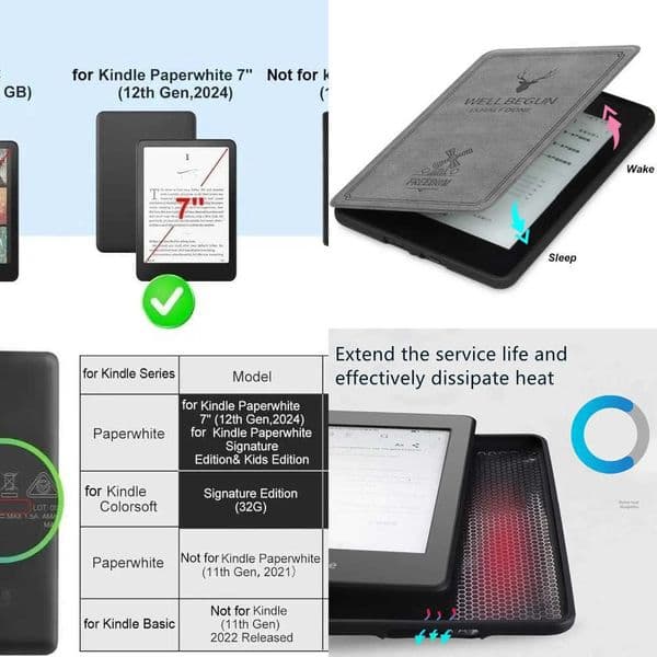 New For kindle paperwhite 12th generation case 2024 Magnetic Smart Cover For kindle paperwhite Signature Edition 7 inch SA568B X260529