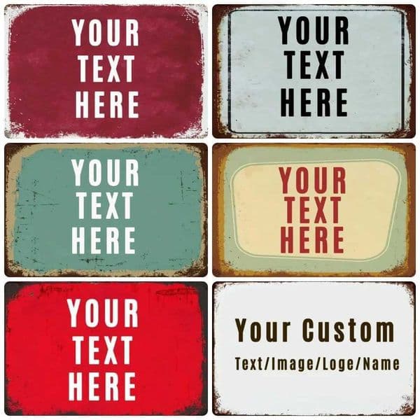 Personalized Metal Tin Sign Customize Plates Retro Your Text Wall Art Decor Painting Plaques Home Decor WYD3 C260529