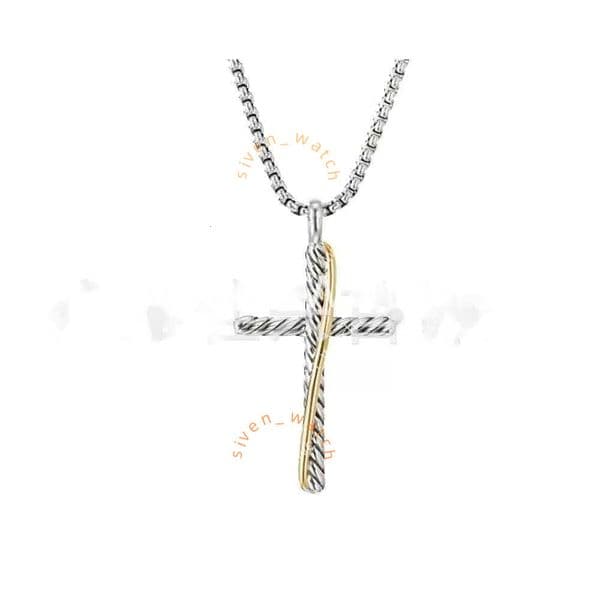 Pendant Necklaces Pendant Necklaces Designer david Jewelry Heart Color Black Necklace Gold Cross Microcrystalline Zircon Necklace Jewelry Cross Pendant 145