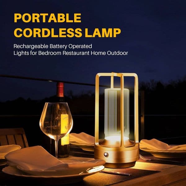 Rechargeable Led Cordless Table Lamp Style Desk Lamps Camping Atmosphere Light Restaurant Creative Beside Night Lights ABS