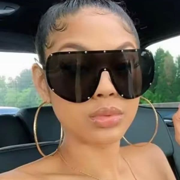 Oversized Frame One-piece New Eye Protection Sunglasses for Women Outdoor Driving Windproof Sandproof