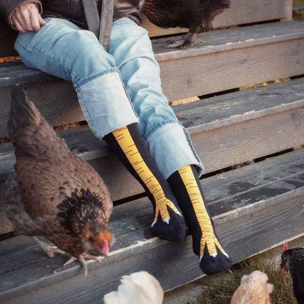 Men Funny 3D Chicken Socks Print Cartoon Cosplay High flexibility Thigh High Sock Cotton Fashion Thin Toe Feet M260528