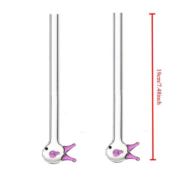 Wholesale Thick heady 19cm Colorfor fish design glass oil burner pipe Newest Pink glass hand tube nails pipes for smoking