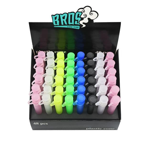 Colorful Plastic King Size Doob Tubes 120MM Roll Paper Smoking Stash Jar Joint Holder Container Rolling Papers Storage Cone Holder Proof Pill Box