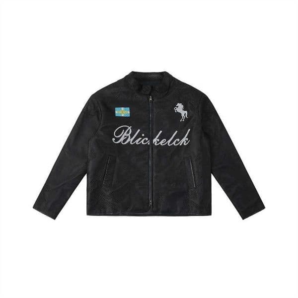 Yidao Vintage Clothing 2026 Spring New High Street American Style Trendy Brand Mesh Biker Padded Shoulder Jacket Mens Casual Coat L260528