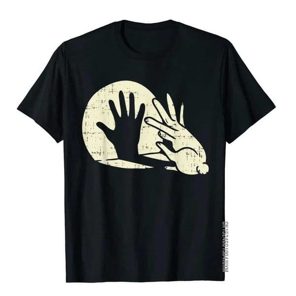 Bunny Lover Shadow Play Pun Gift T-Shirt Funny Animal Rabbit Shirt Slim Fit Tops Shirts Unisex Style Shirts for Women Men TShirt D260529