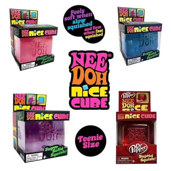 Schylling NeeDoh Nice Cube Vent Toy - Soft Squishy Block for Pinching, Squeezing & Anger Relief juguete antiestres stress relief 26L0529