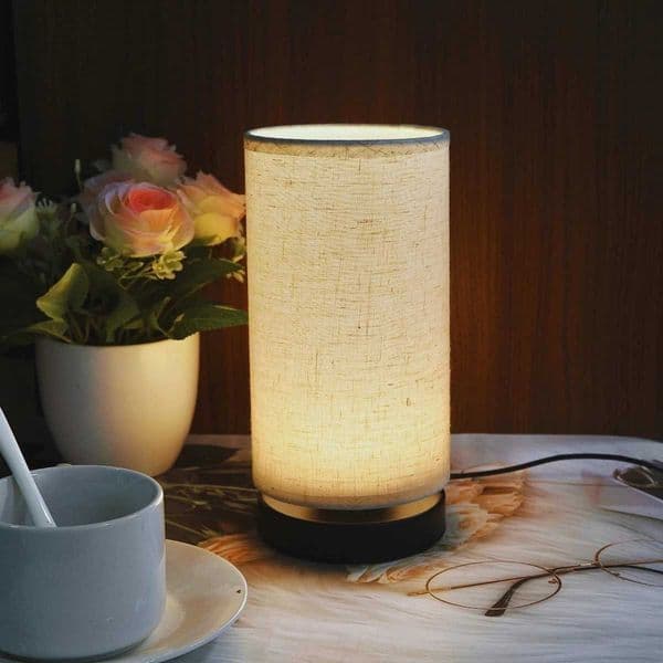 Nordic fabric table lamp USB powered suitable for living rooms bedrooms offices - perfect gift for holidays and birthdays M260529