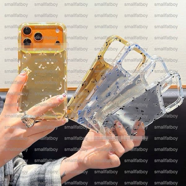 Reflective Glitter Hard Phone Case for iPhone 17 Pro Max, Clear Printed Pattern Bumper, Shockproof Protective Cover