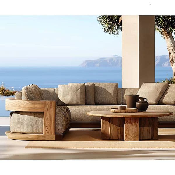 Modern Solid Wood Garden Furniture Set for Patio and Lounge