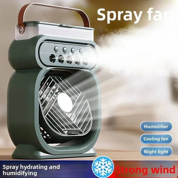 2025 New Desktop Night Light Humidifier, USB Fan, Outdoor Office Water Replenishment and Spray in One Rechargeable Fan ddmysaturn