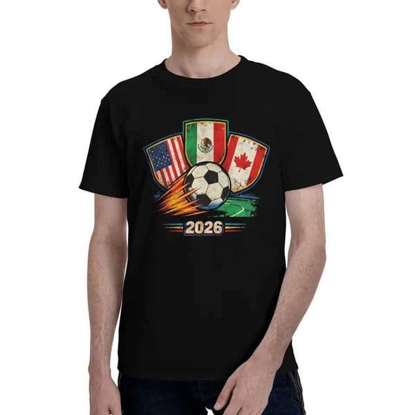 Custom Mens 2026 Football Soccer Cups T Shirt Short Slve Cotton Tshirt Casual USA Can Mexico T Loose Fit D260529