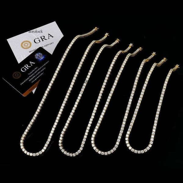 Star Moon Gold Sier Plated Chain 2-6mm High-end Jewelry Tennis Mo Saite Necklace Gift