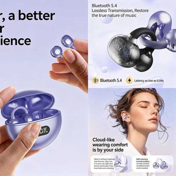 B50-New Sport Earclip Wireless Headphone Bluetooth Earphone audfonos bluetooth inalmbrico Gaming LED Display long battery life X260529