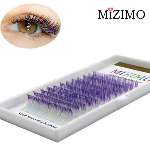MIZIMO Mixed Length 8-13mm Color Single Grafted False Eyelashes Natural Softness and Extension Makeup Tools C260529