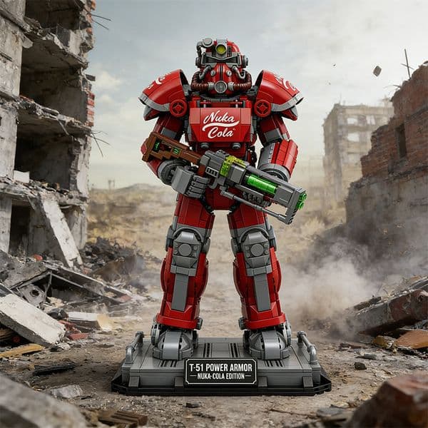 Sci-Fi Armored Warrior Building Blocks Model
