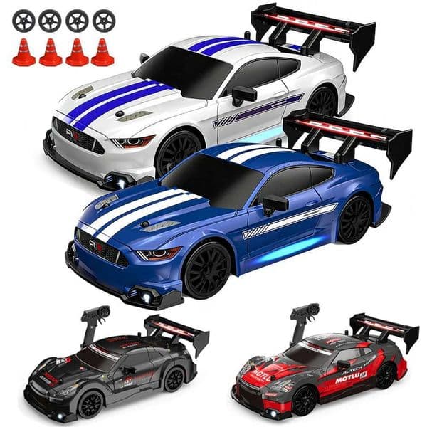 1/24 High Speed RC Drift Vehicle Cars Mustang 4WD Remote Control Racing Car Gifts Competition Race Car Boys Toy Replaceable Tire L260529L2JA