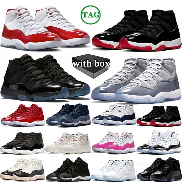 basketball shoes 11s gamma blue 11 mens trainers Cherry Cool Grey Bred High Low Cement designer sneakers women space jam concord