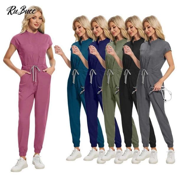 Hospital One-piece Nurse Costume Oral and Ophthalmic Operating Room Doctor Work Clothes Hand Washing Jumpsuits Medical Uniforms C260529
