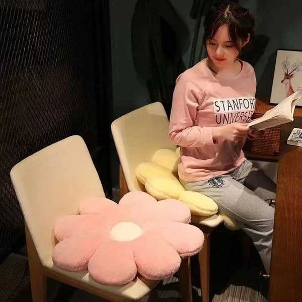 Nordic 45cm Flower Cushion Rabbit Fur Soft Floor Flat Crap Nessary Office Supply Birthday Gifts M260529