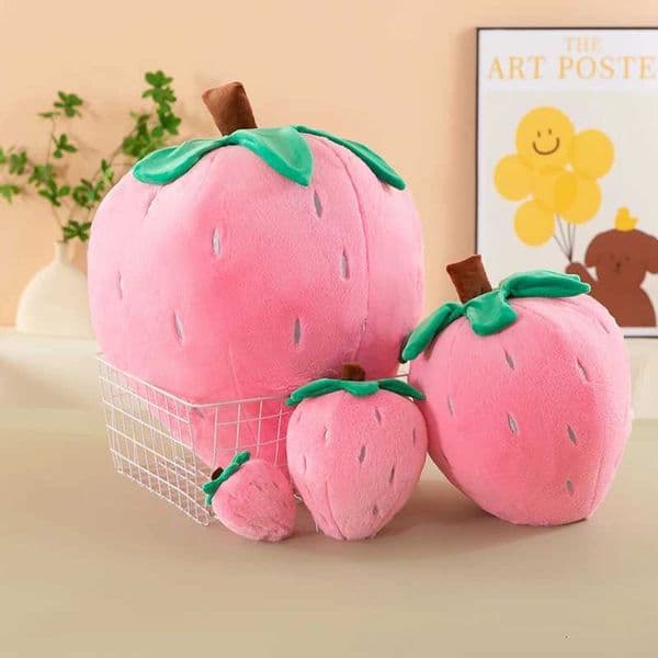 Strawberry Throw Pillow Plush Toy Fruit Sleeping Girl Bed Cushion Sofa Super Soft Doll Student M260529