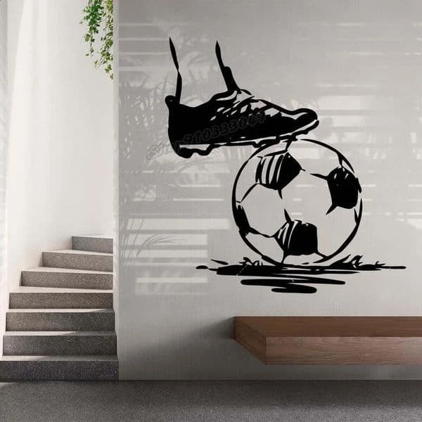 Football Wall Sticker Soccer Footballer decal Goal Fans Ball Match Stadium Teamplay Decal Room Decor Vinyl B193 260529