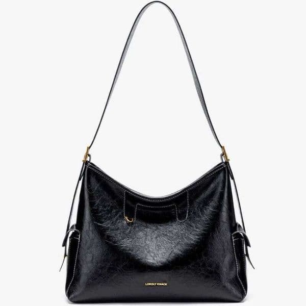 Hobo niche high-end retro vegetable tanned leather crossbody women's armpit shoulder bag