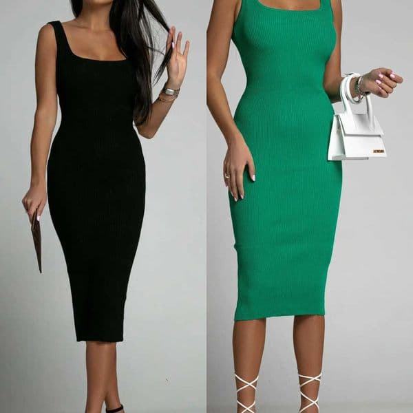 2024 Summer Sexy Womens Dress White Ribbed Bandage Dresses Long Dresses Female Clothing Trendy Fashion Elegant Skinny Ladies L260528