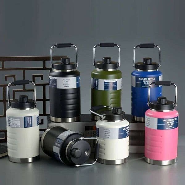 arge Capacity 2L Stainless Steel 304 Insulated Bottle Portable Sport Jug Handheld Thermos TonTon Water Bucket W260529