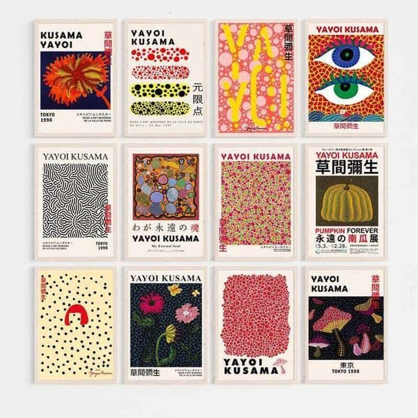 Yayoi Kusama Pumpkin Works Poster Printing Wall Art Abstract Nordic Painting Living Room Home Decoration Paintin Sta 26L0529