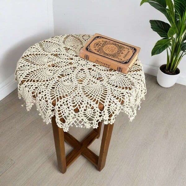 Handmade crochet cotton thread fish 60cm pineapple pattern 95g sofa tablecloth European and American country-style lampshade