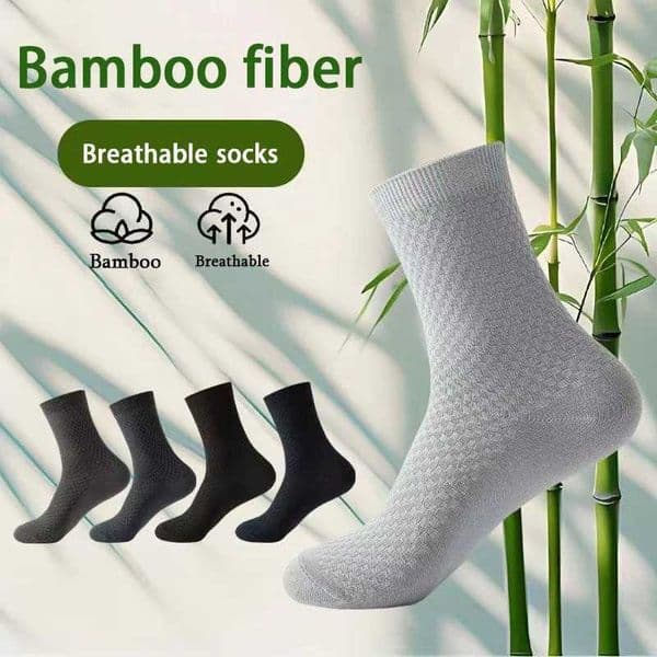 4/8Pairs Man socks Bamboo Fiber Business Socks Comfortable Breathable Casual Mid Tube Socks for All Seasons L260528