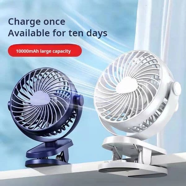 2024 Clip Mini Silent Portable Dormitory USB Dual Electric Long Life Desktop Fan Cooling Appliances Adjustable ddmysaturn