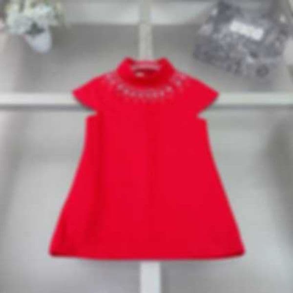 Girls Red Summer Cheongsam New Style Princess Dress for One-Year-Olds Chinese Style Childrens Performance Outfit L260529PVFZ