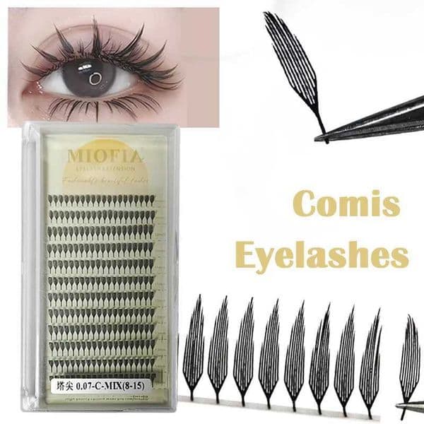 Manga Spire New Style Feather Shape Eyelashes Extensions Individual Volume C/D Curl Premade Fans False Lashes 8-15mm Makeup Tool C260529